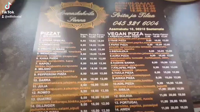 Opinii despre Lounaskahvila Sanna în Sastamala - Ravintola-ala