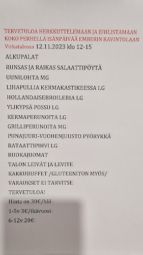 Opinii despre Emberin Ruoka Oy în Lapua - Ravintola-ala