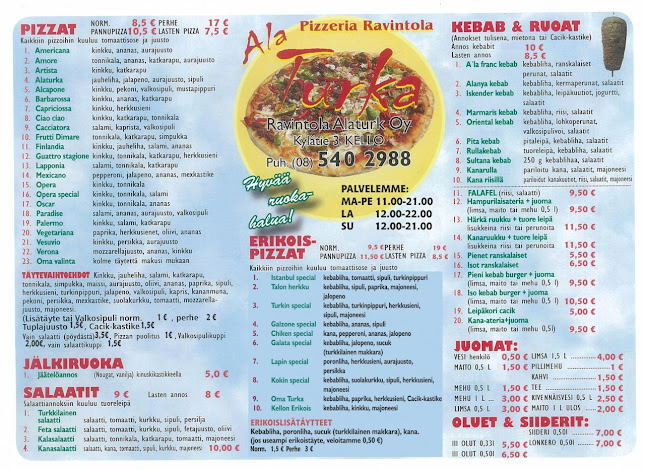 Alaturka Pizzeria Kello - Oulu