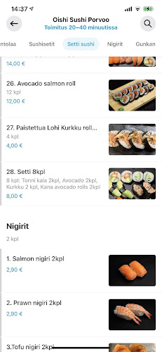 Opinii despre Oishi Sushi în Porvoo - Ravintola-ala