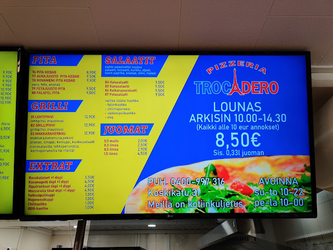 Pizzeria Trocadero Open Times