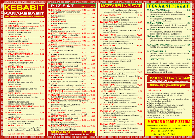 Imatran Kebab Pizzeria - Ravintola-ala