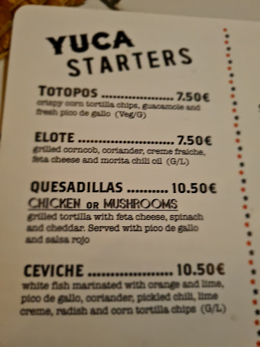 Comments and reviews of Yuca