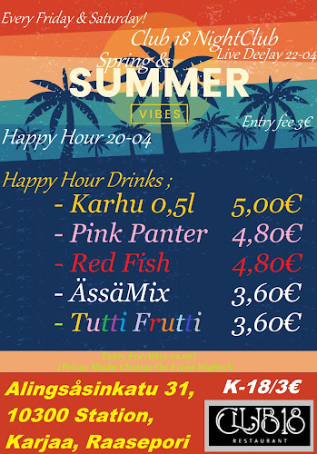 Club 18 - Ravintola-ala
