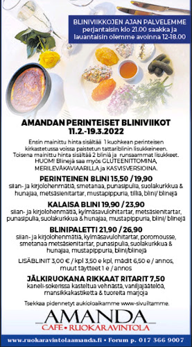 Ruokaravintola Amanda - Ravintola-ala