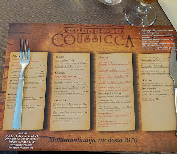 Opinii despre Ravintola Coussicca în Tampere - Ravintola-ala