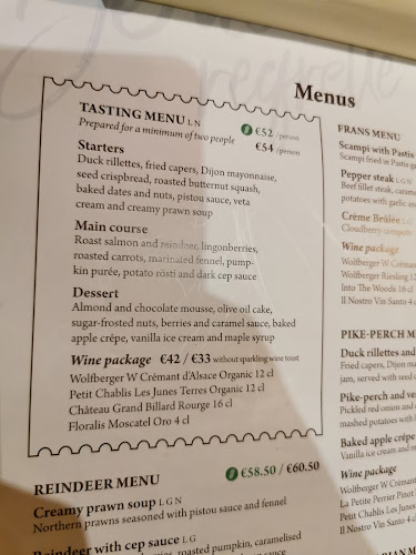 Reviews of Frans & Chérie, Rovaniemi in Rovaniemi - Ravintola-ala