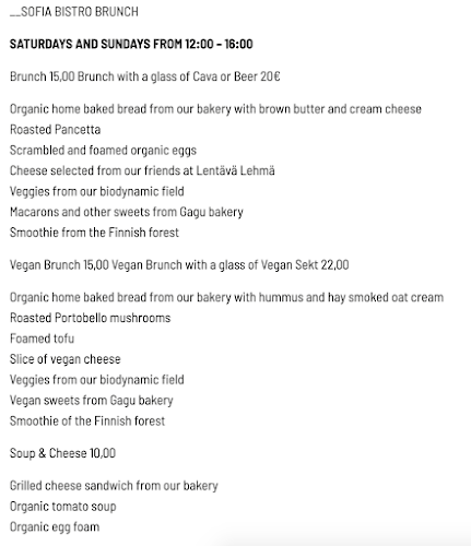 Sofia Ravintola - Ravintola-ala