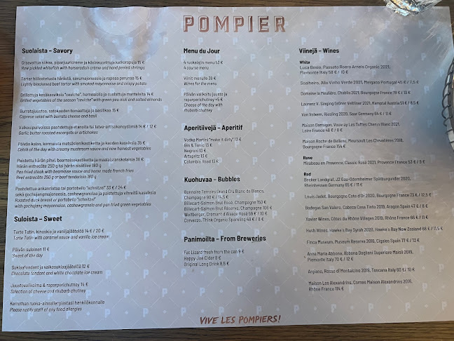 Reviews of Pompier Espa in Helsinki - Ravintola-ala