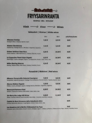 Fryysarinranta - Ravintola-ala