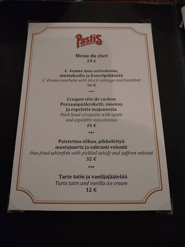 Pastis - Ravintola-ala