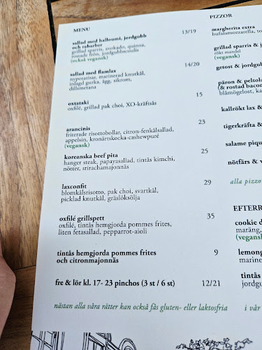 Tintå - Ravintola-ala