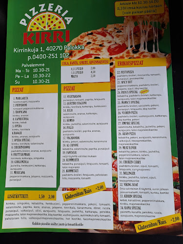 Opinii despre Pizzeria Kirri în Jyväskylä - Ravintola-ala