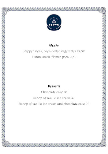 Ravintolalaiva Paatti - Ravintola-ala