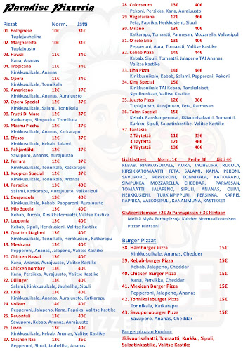 Opinii despre Paradise Pizzeria în Kuopio - Ravintola-ala