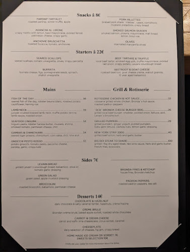 Bronda - Ravintola-ala