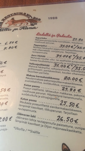 Opinii despre Kettu ja Kana în Heinola - Ravintola-ala