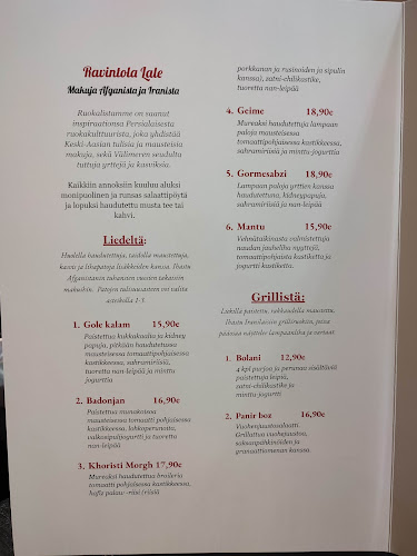 Ravintola Lale - Ravintola-ala