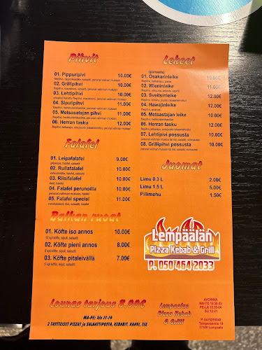Opinii despre Lempäälän Pizzeria & Kebab & Grilli în Lempäälä - Ravintola-ala