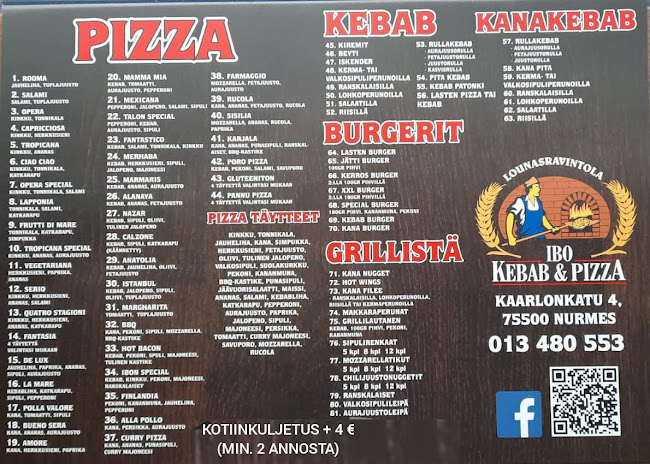 Opinii despre Ibo Kebab & Pizza în Nurmes - Ravintola-ala