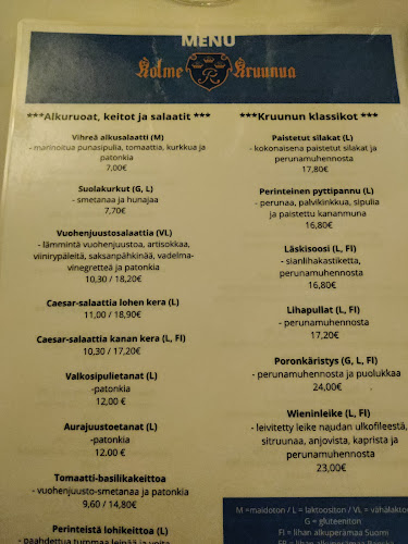 Ravintola Kolme Kruunua Phone number