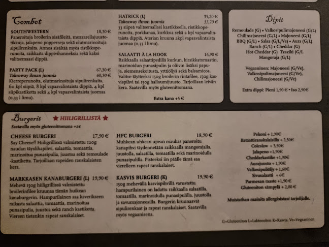 Ravintola Hook, Helsinki - Ravintola-ala