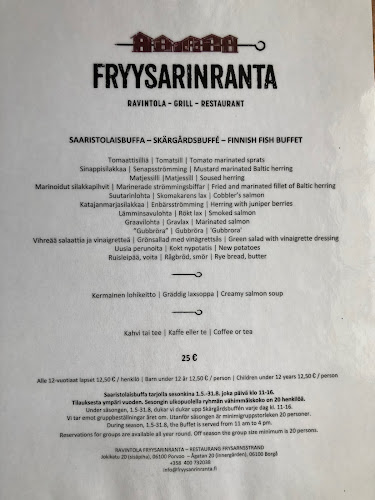 Opinii despre Fryysarinranta în Porvoo - Ravintola-ala