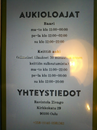 Ravintola Zivago - Ravintola-ala