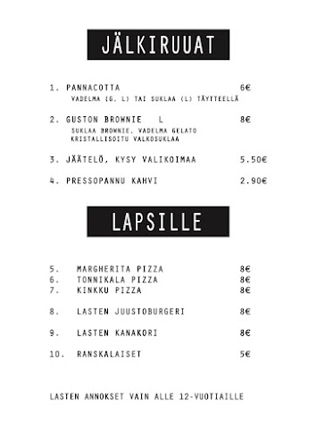 Ravintola Gusto - Ravintola-ala
