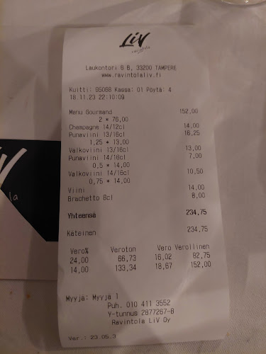 Opinii despre Ravintola LiV în Tampere - Ravintola-ala