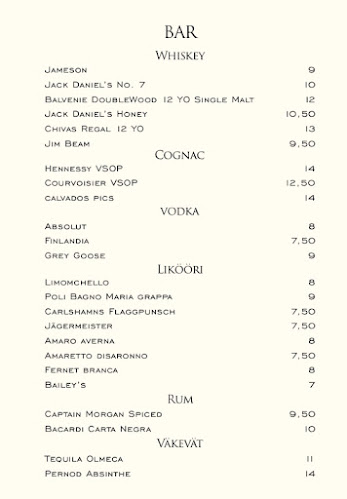 Pjazza - Ravintola-ala