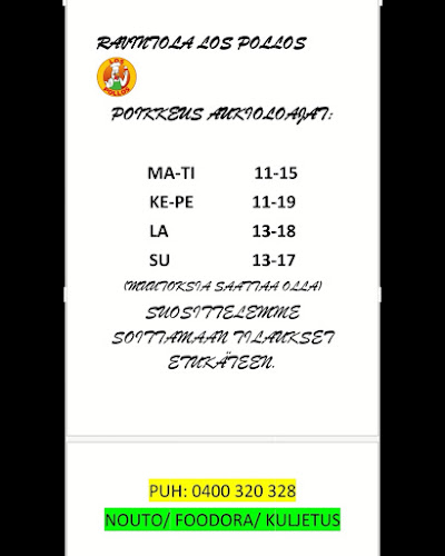 Opinii despre Los Pollos Grill & Bar în Tampere - Ravintola-ala