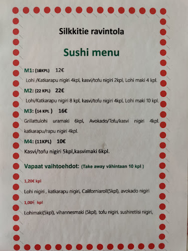 Ravintola Silkkitie Open Times