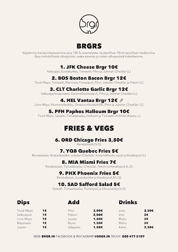 Brgr.in - Ravintola-ala