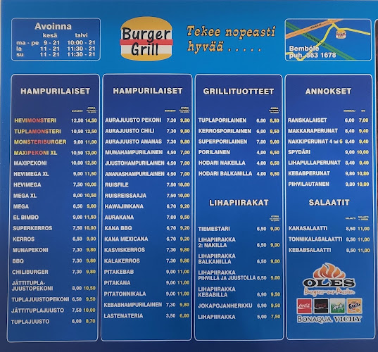 Opinii despre Bembölen Burger Grill în Espoo - Ravintola-ala