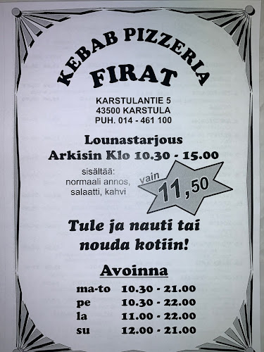 Comentarii opinii despre Firat Kebab Pizzeria Karstula