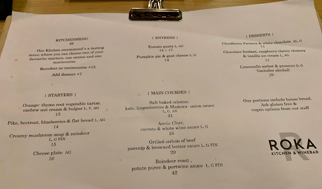 Opinii despre Roka Kitchen & Wine Bar în Rovaniemi - Ravintola-ala