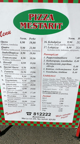 Pizza Mestarit - Ravintola-ala