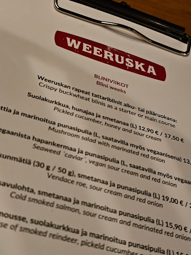 Weeruska - Ravintola-ala