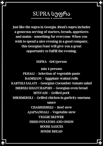 Opinii despre Ravintola Rioni în Turku - Ravintola-ala